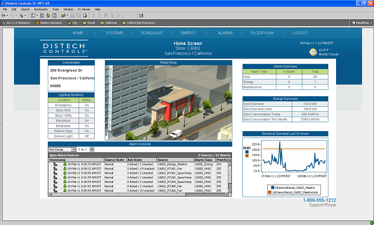 BAS Distech Controls Screenshot EC NetAX